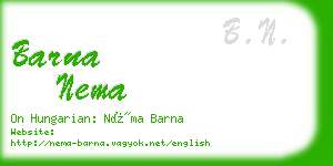 barna nema business card